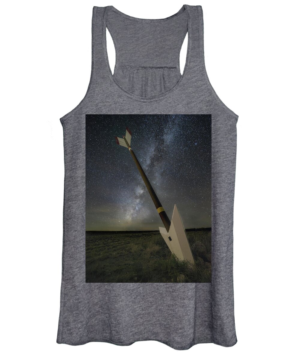 Milky Way Women's Tank Top featuring the photograph On the Trail to the Stars by James Clinich