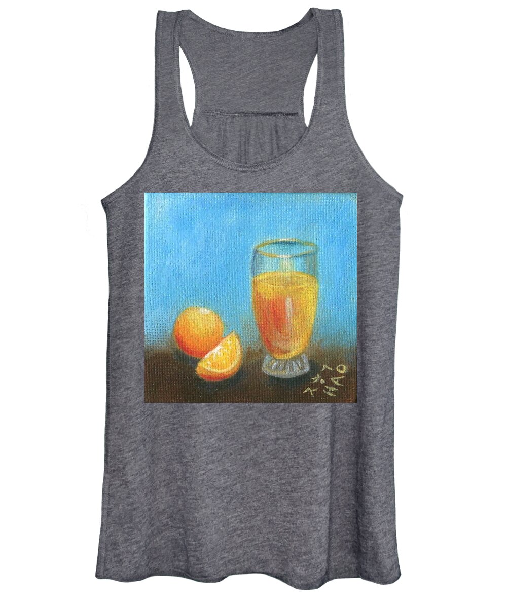 Orange Women's Tank Top featuring the painting Oranges and Juice by Helian Cornwell