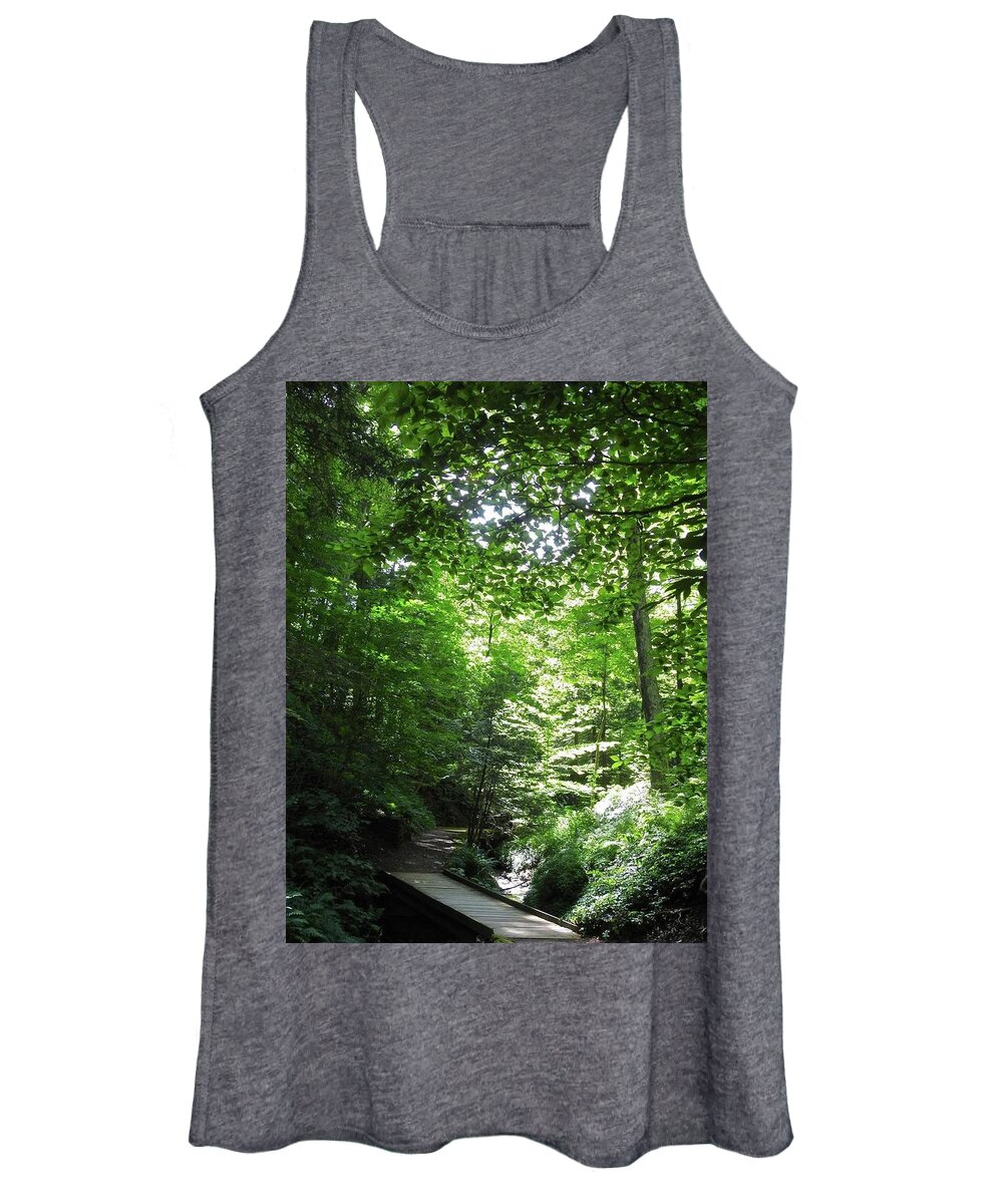 Green Women's Tank Top featuring the photograph Oxygen Trail by Kathy Chism