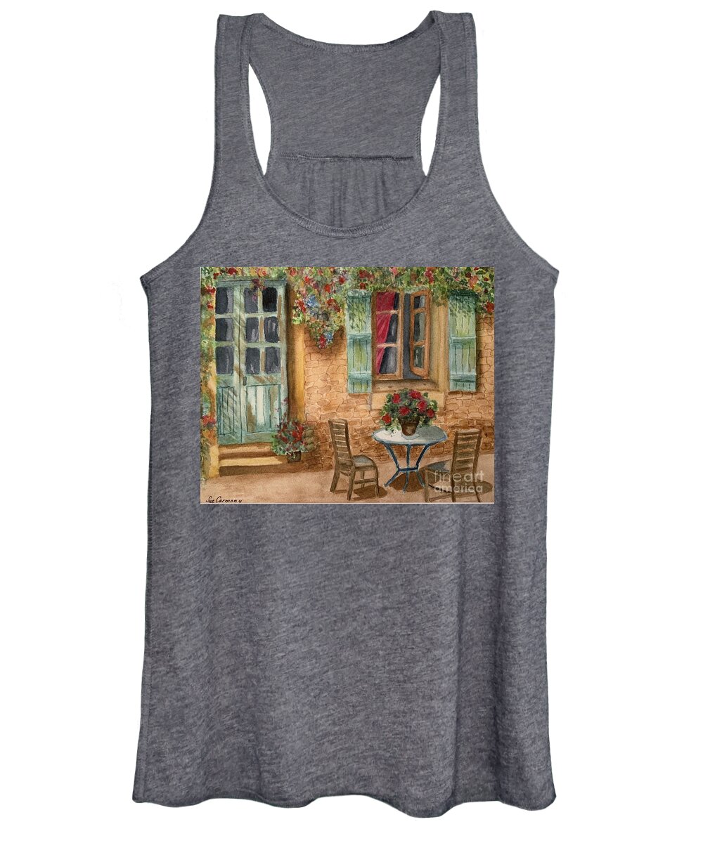 Flowers Women's Tank Top featuring the painting Peaceful Day by Sue Carmony