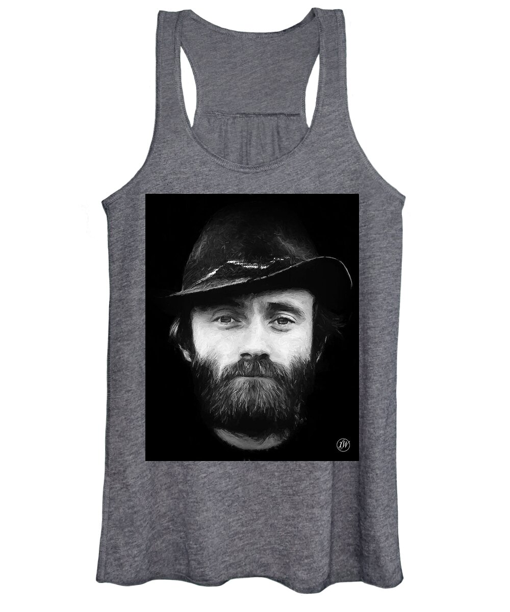 Phil Collins Women's Tank Top featuring the digital art Phil Collins by Rick Wiles