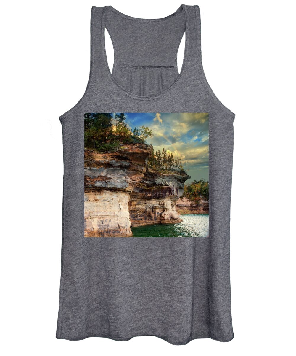 Evie Women's Tank Top featuring the photograph Pictured Rocks Michigan by Evie Carrier