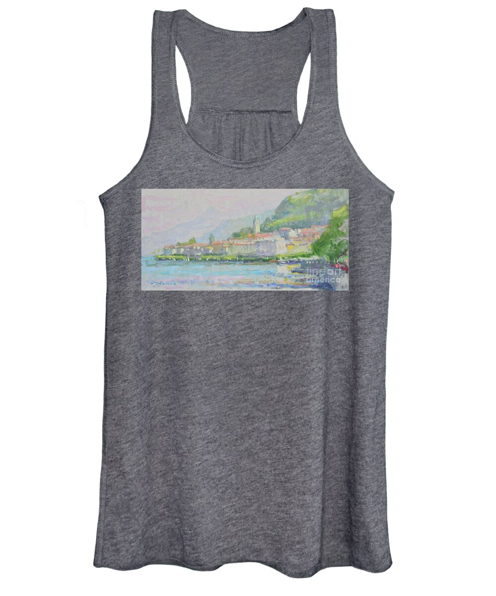 Fresia Women's Tank Top featuring the painting Pink October Haze by Jerry Fresia