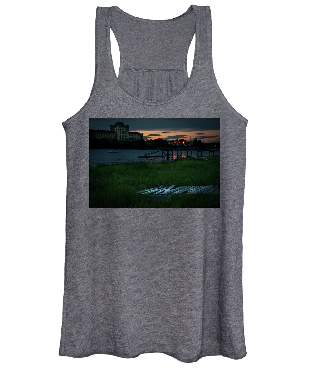 Old Prison Women's Tank Top featuring the photograph Portsmouth Naval Prison by Vicky Edgerly