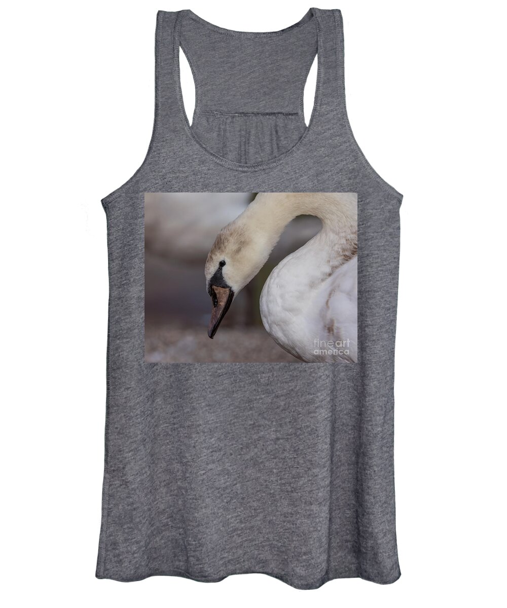 Photography Women's Tank Top featuring the photograph Pretty Cygnet by Alma Danison