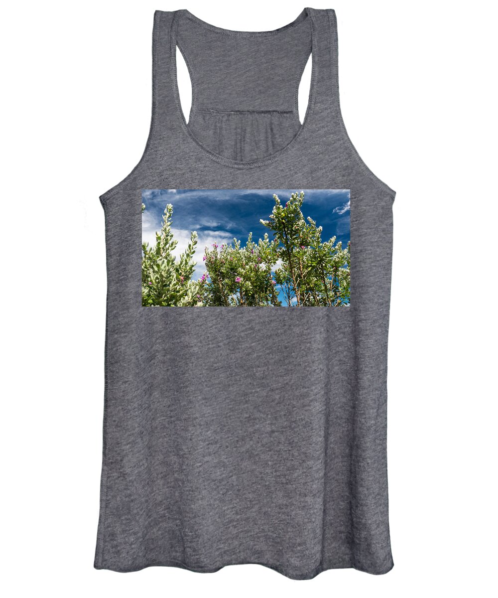 Purple Sage Women's Tank Top featuring the photograph Purple Sage and Sky by Ivars Vilums