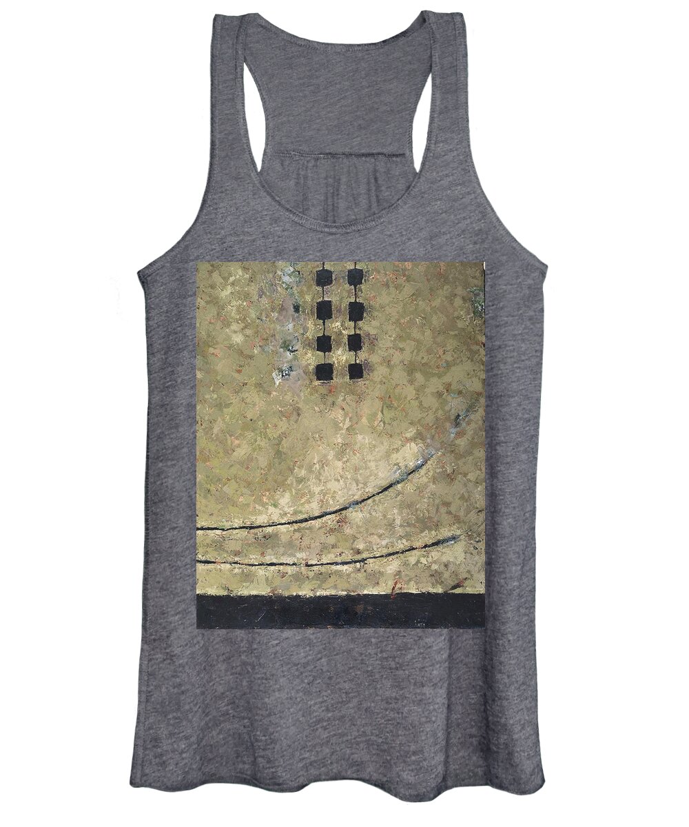 Landscape Women's Tank Top featuring the painting Trying to Recall by Janet Zoya