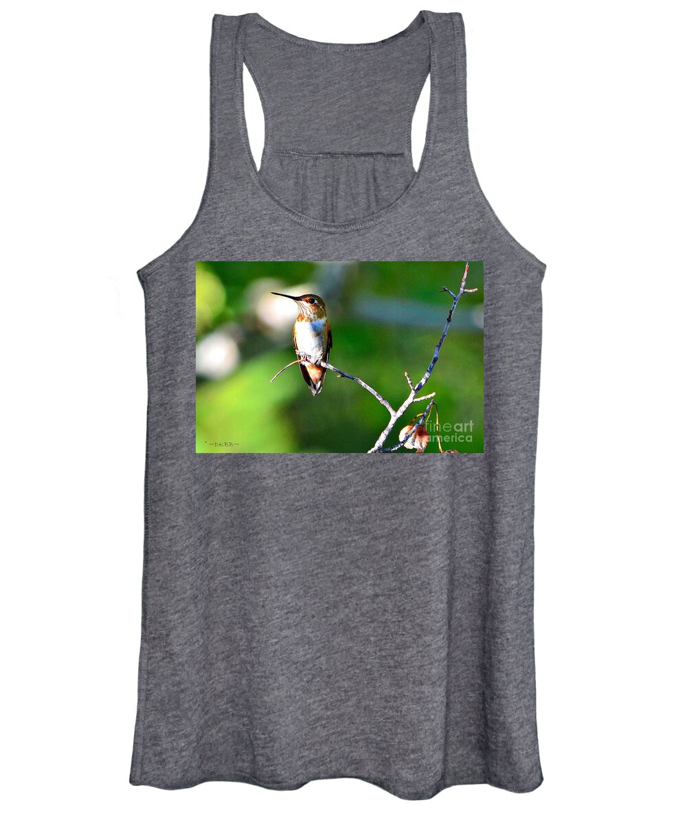 Hummingbird Women's Tank Top featuring the photograph Resting in the Sun by Dorrene BrownButterfield