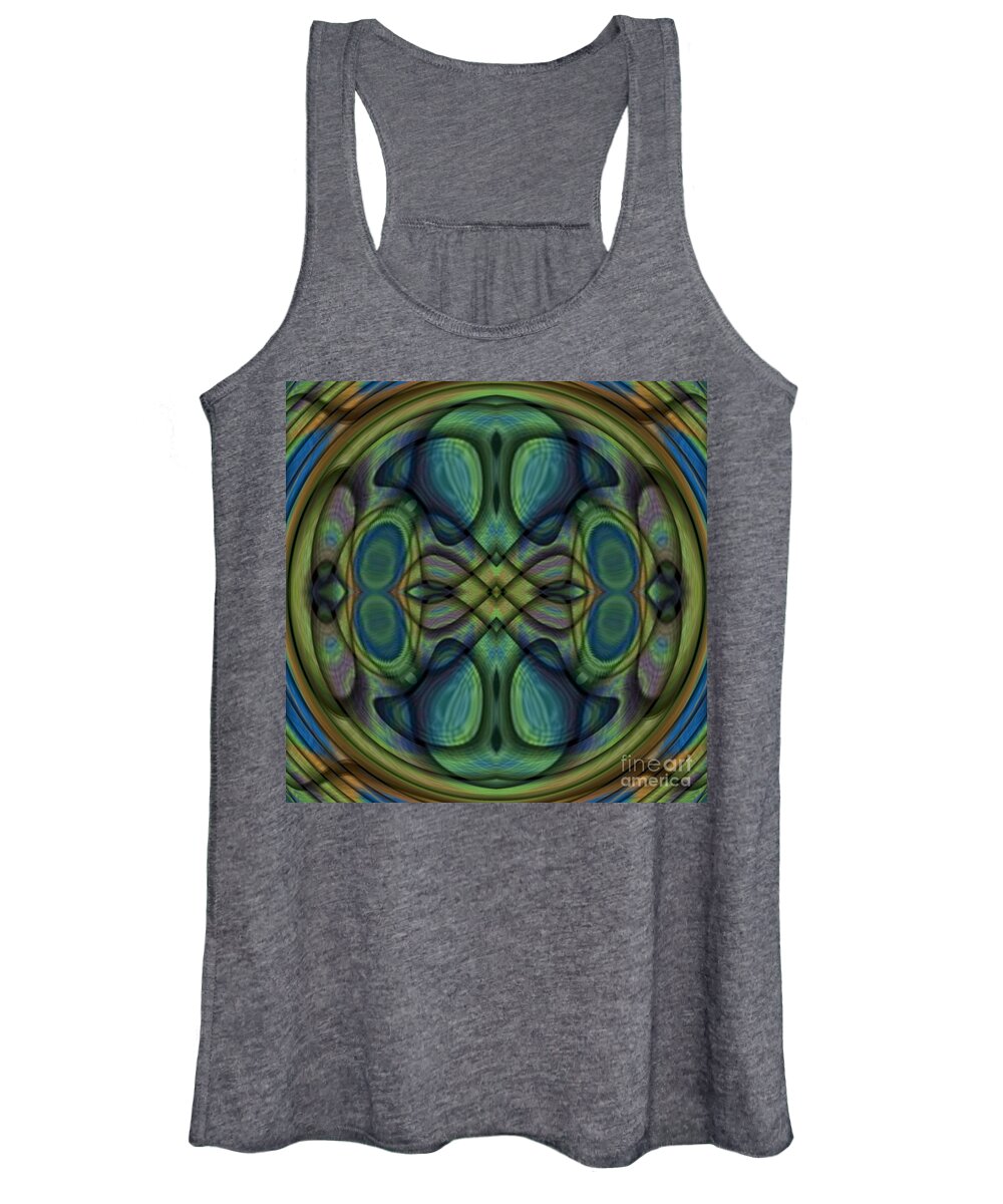 Blue Women's Tank Top featuring the digital art Reved Up by Designs By L