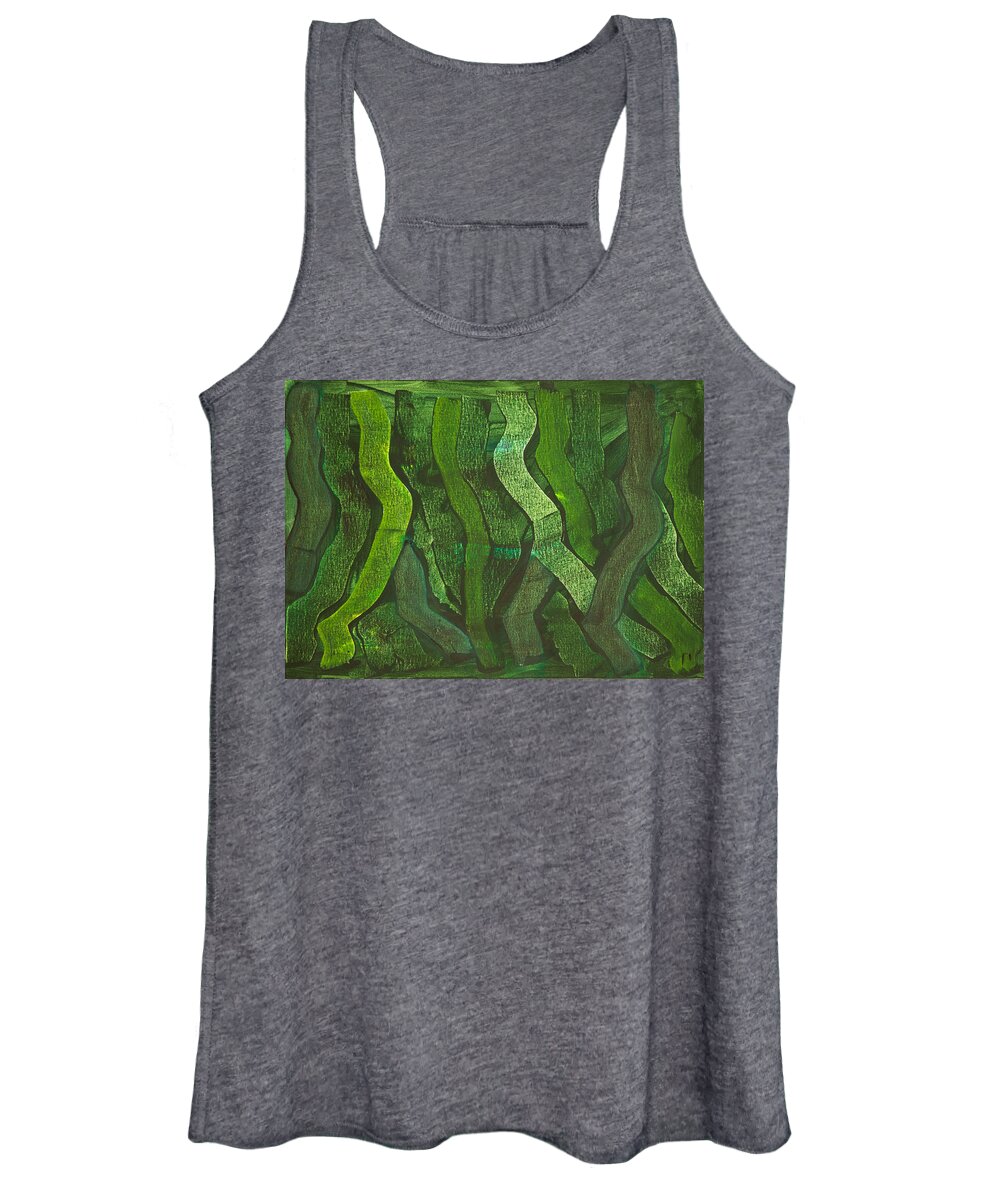 Rho 10 Women's Tank Top featuring the painting Rho #10 Abstract by Sensory Art House