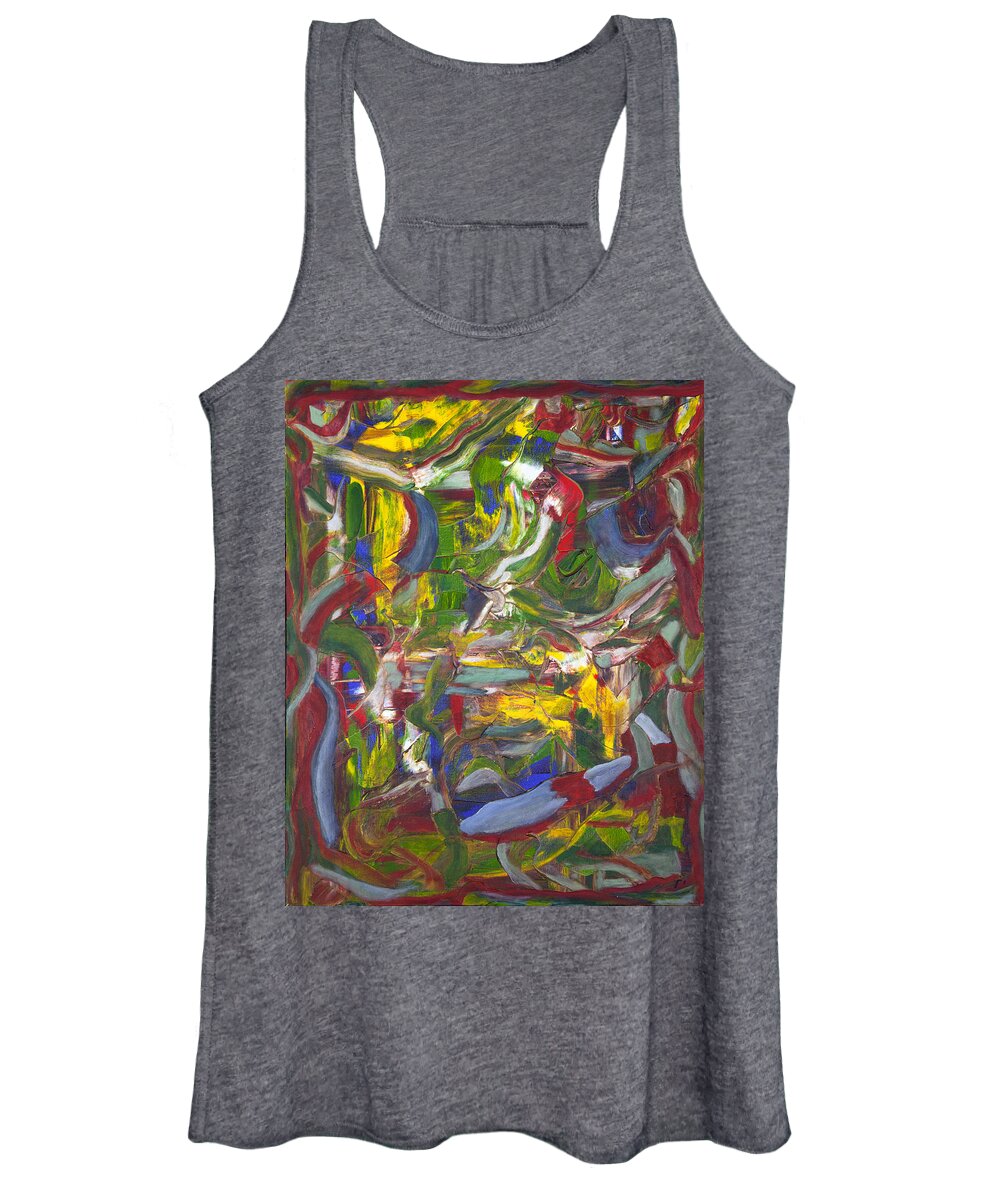 Rho 13 Women's Tank Top featuring the painting Rho #13 Abstract by Sensory Art House