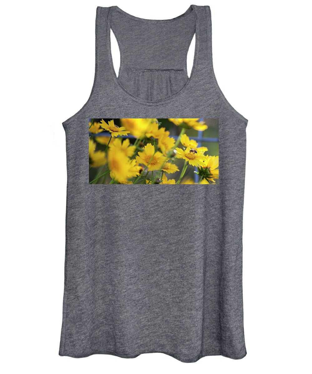 Bee Women's Tank Top featuring the photograph Roadside Discovery by Toni Hopper