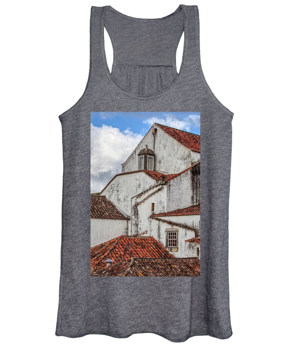 Obidos Women's Tank Top featuring the photograph Rooftops of Obidos by David Letts