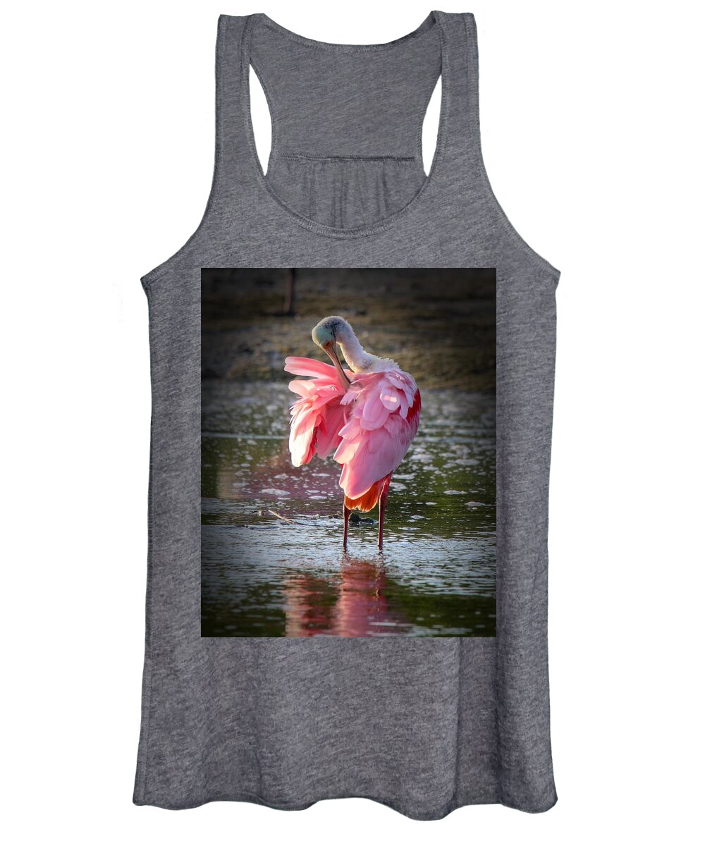 Tranquil Women's Tank Top featuring the photograph Roseate Spoonbill by Susan Rydberg