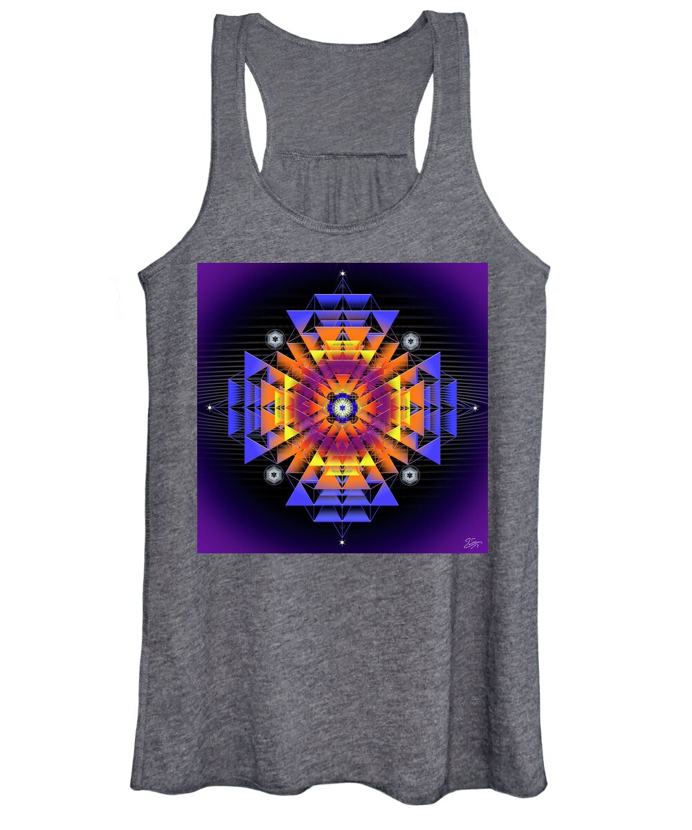 Endre Women's Tank Top featuring the digital art Sacred Geometry 739 by Endre Balogh
