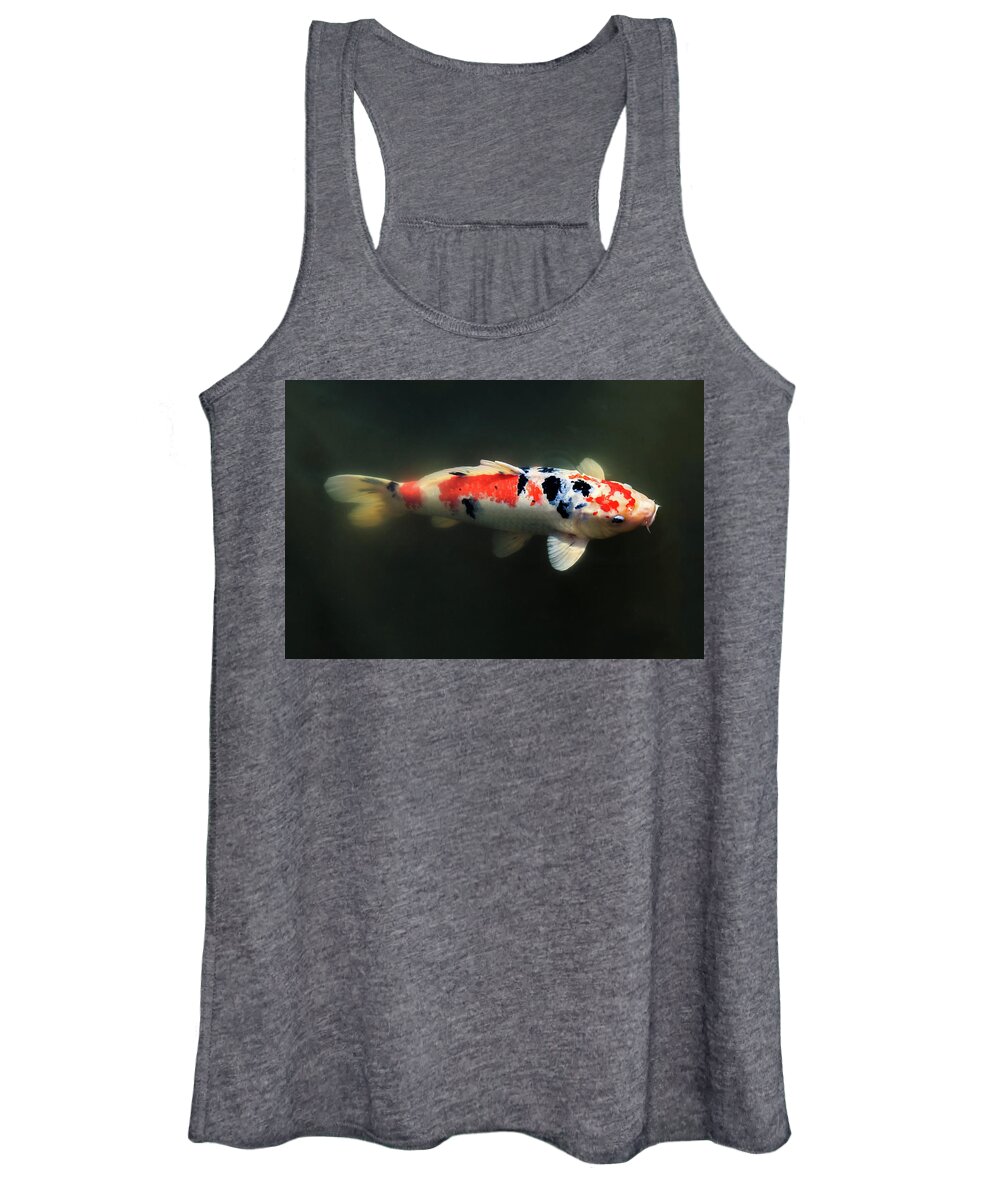 Japanese Garden Women's Tank Top featuring the photograph Sanke Koi by Briand Sanderson
