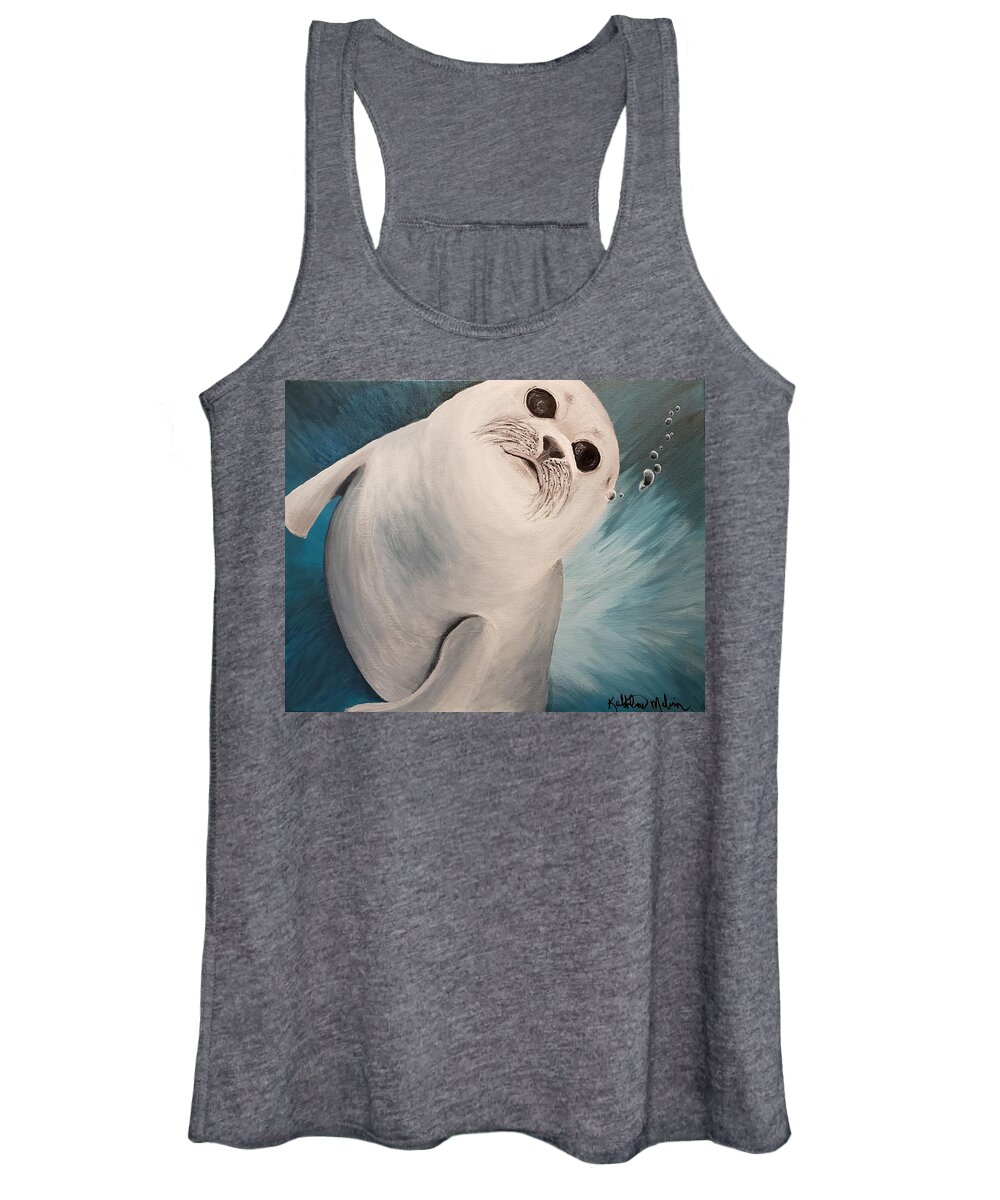 Seal Women's Tank Top featuring the painting Seal pup by Kathlene Melvin