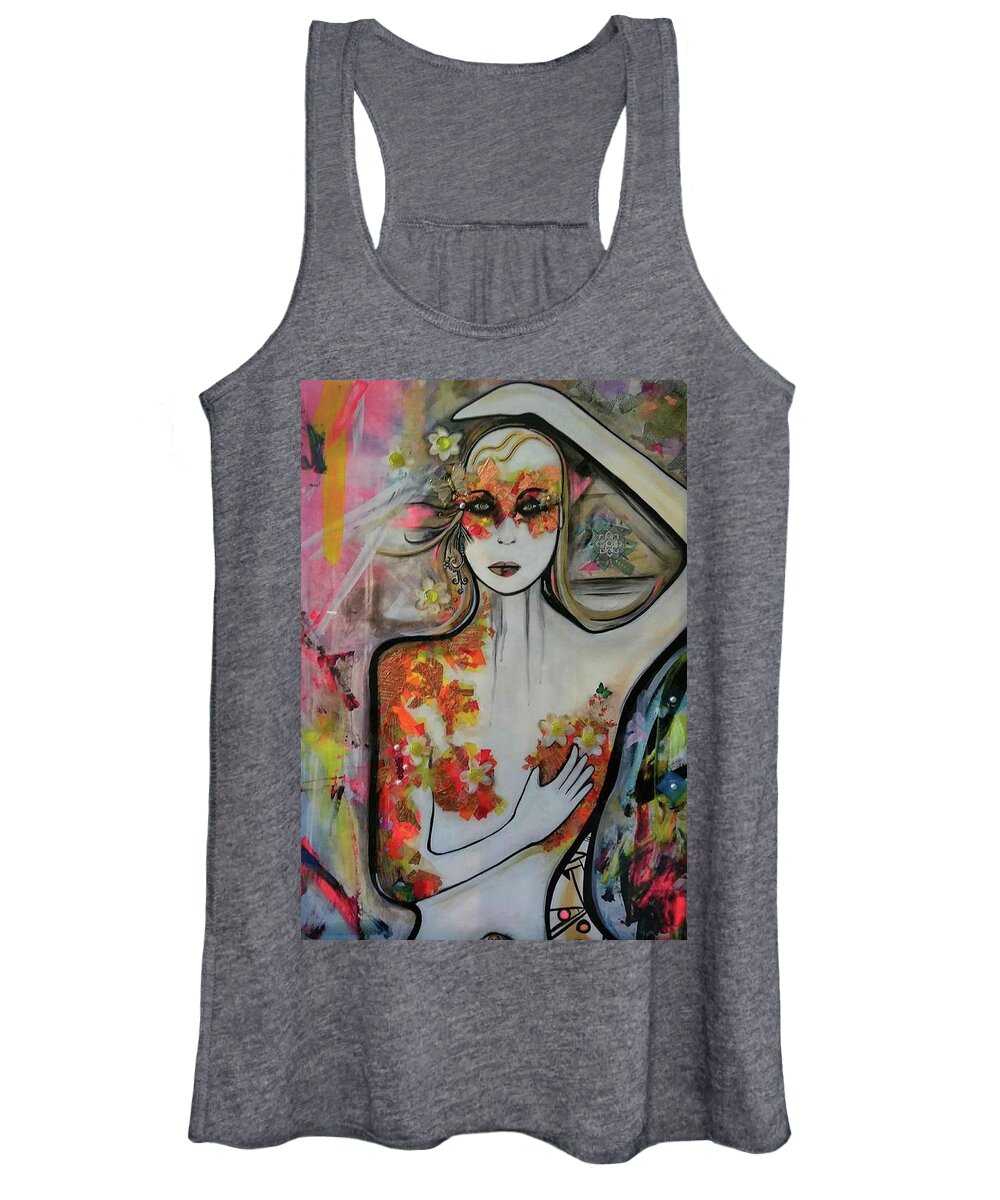 Van Gogh Women's Tank Top featuring the painting Searching For Van Gogh by Tracy Mcdurmon