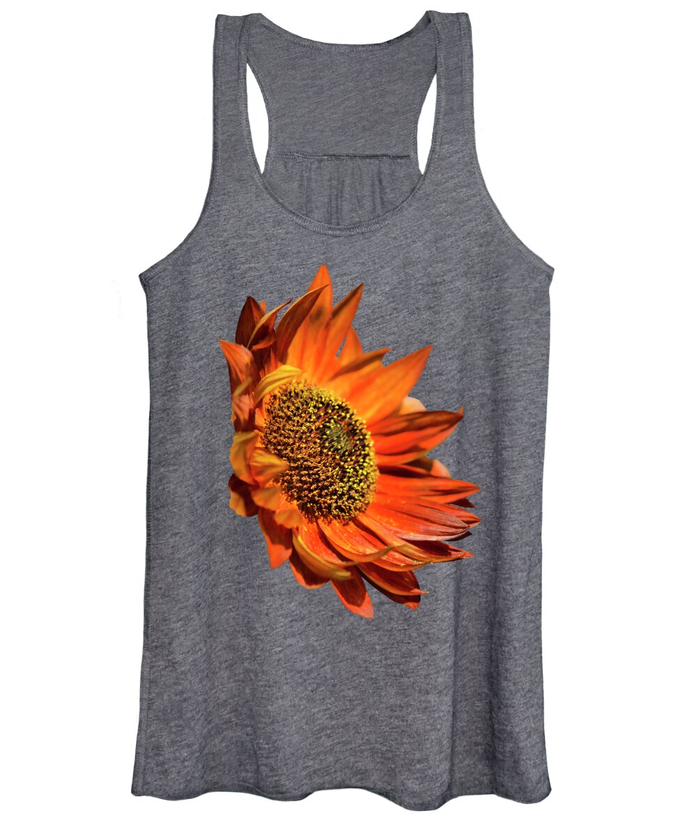 Sunflower Women's Tank Top featuring the photograph Selective Color Sunflower by Christina Rollo