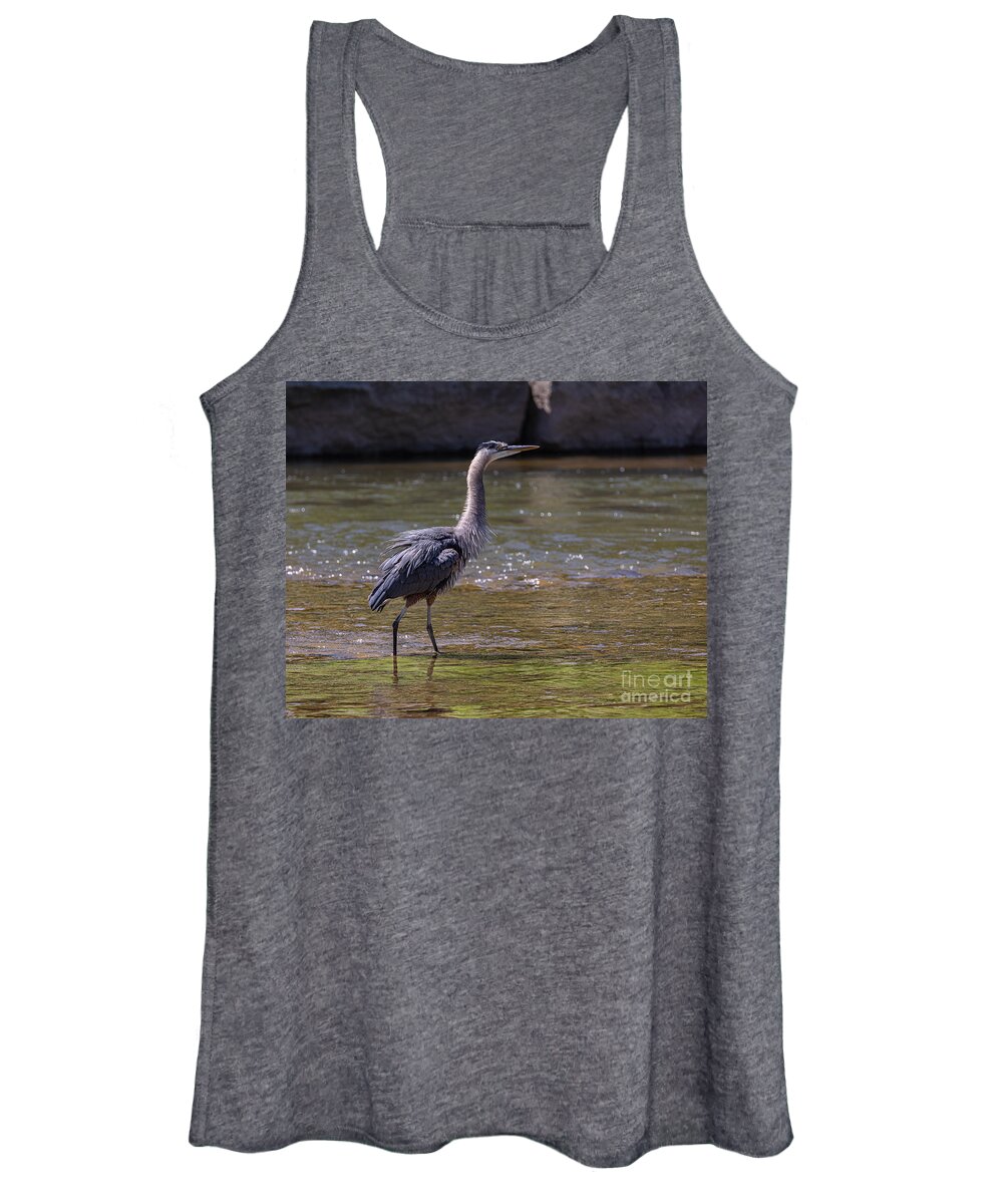 Photography Women's Tank Top featuring the photograph Shake it off Blue by Alma Danison