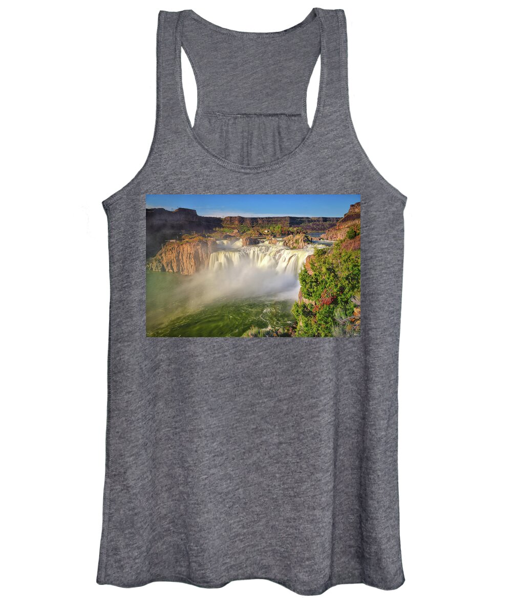 Shoshone Falls Women's Tank Top featuring the photograph Shoshone Falls Spring Rage by Greg Norrell