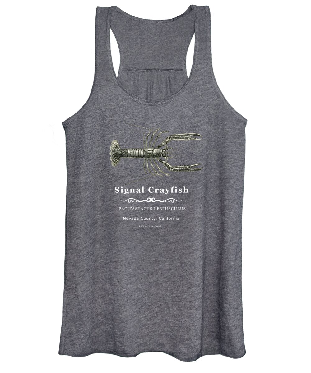 Crayfish Women's Tank Top featuring the digital art Signal Crayfish by Lisa Redfern