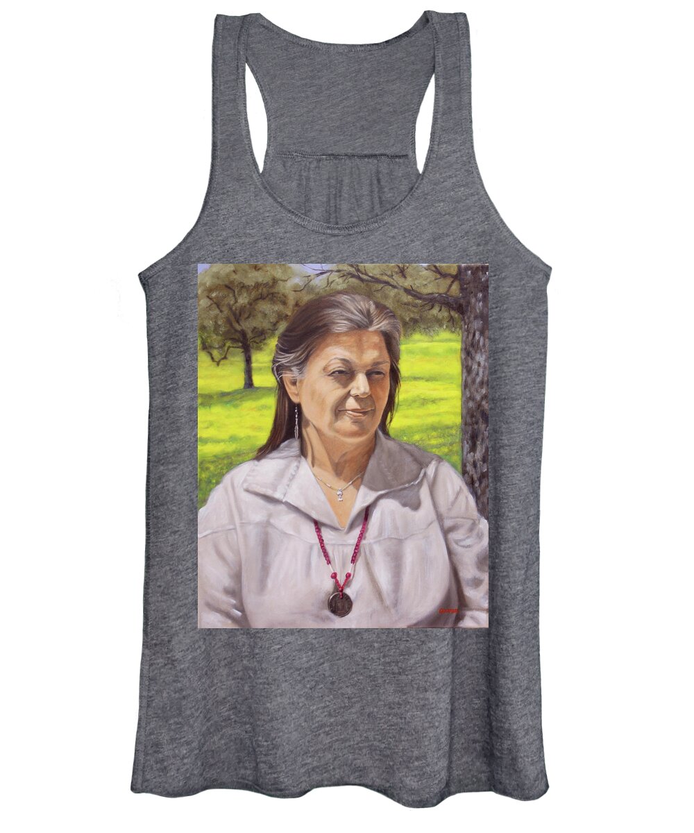 Portrait Women's Tank Top featuring the painting Sky by Todd Cooper