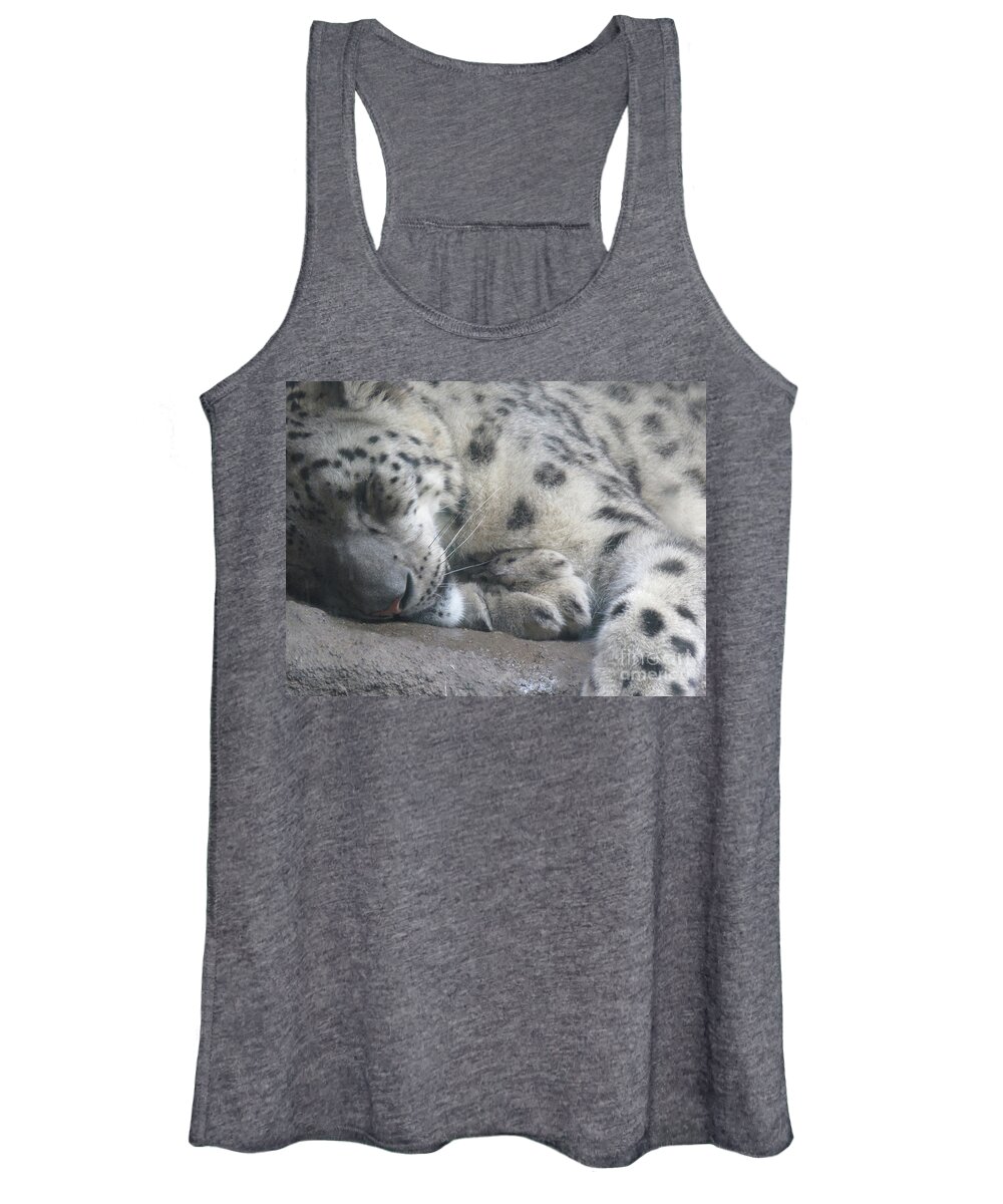 Close-up Women's Tank Top featuring the photograph Sleeping Cheetah by Mary Mikawoz