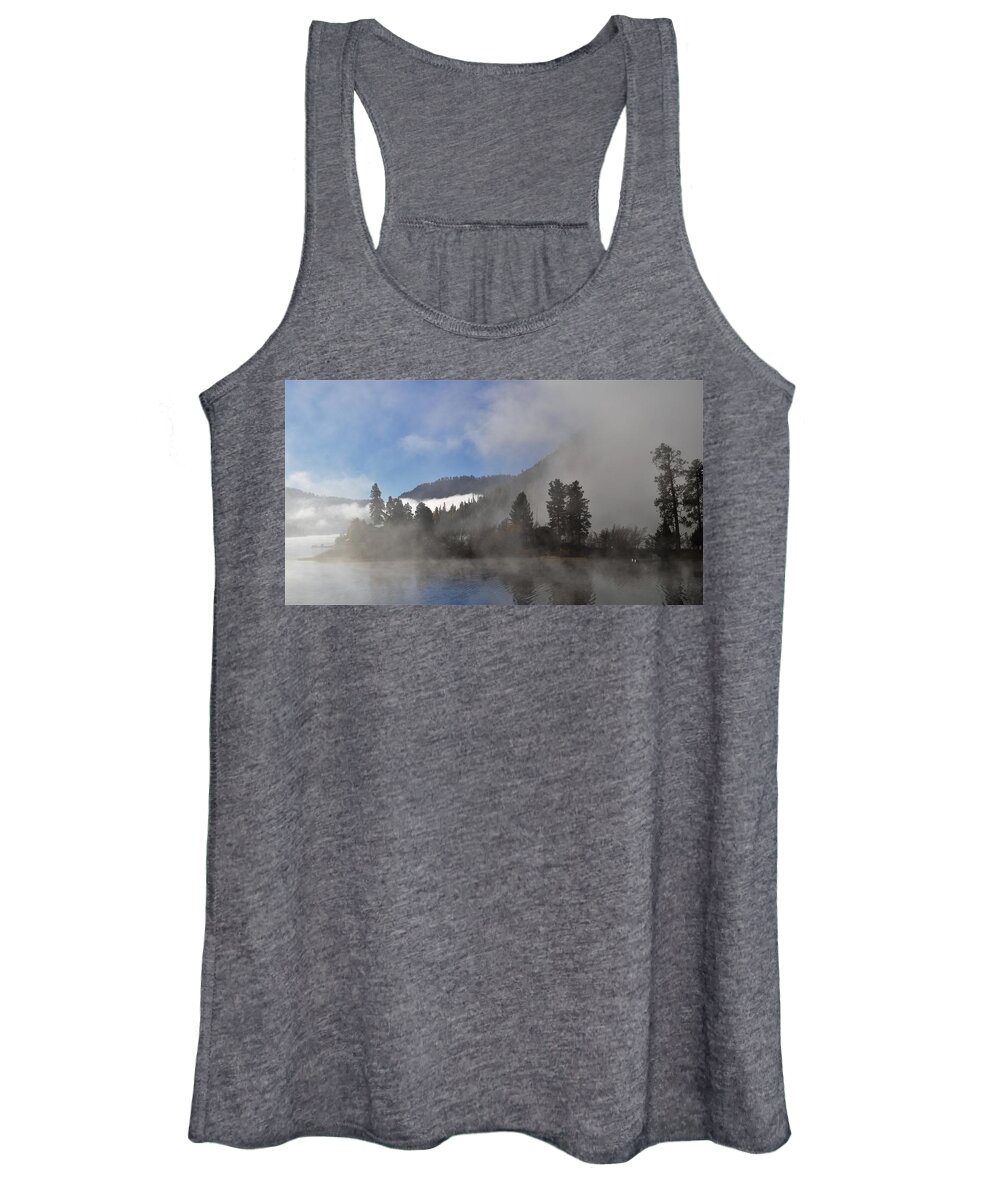 Fog Women's Tank Top featuring the photograph Smoke on the Water by Mike Helland