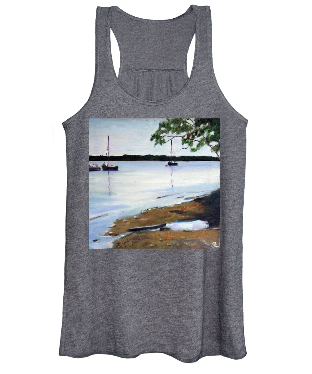 Landscape Women's Tank Top featuring the painting Smuglers Cove by Sarah Lynch