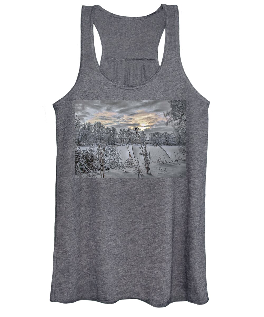Leif Sohlman Women's Tank Top featuring the photograph Snow #i3 by Leif Sohlman