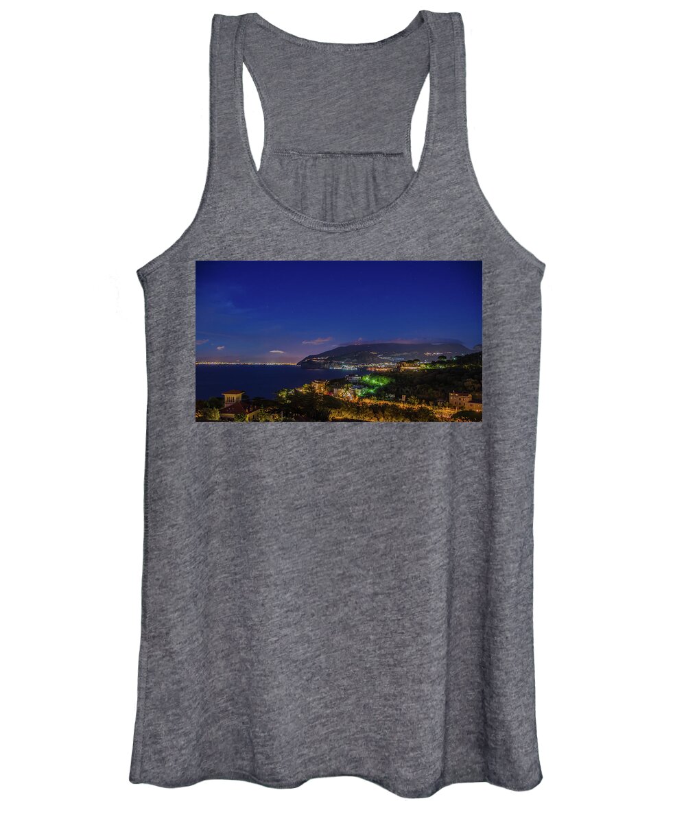 Italy Women's Tank Top featuring the photograph Sorrento in the Blue Hour by Douglas Wielfaert
