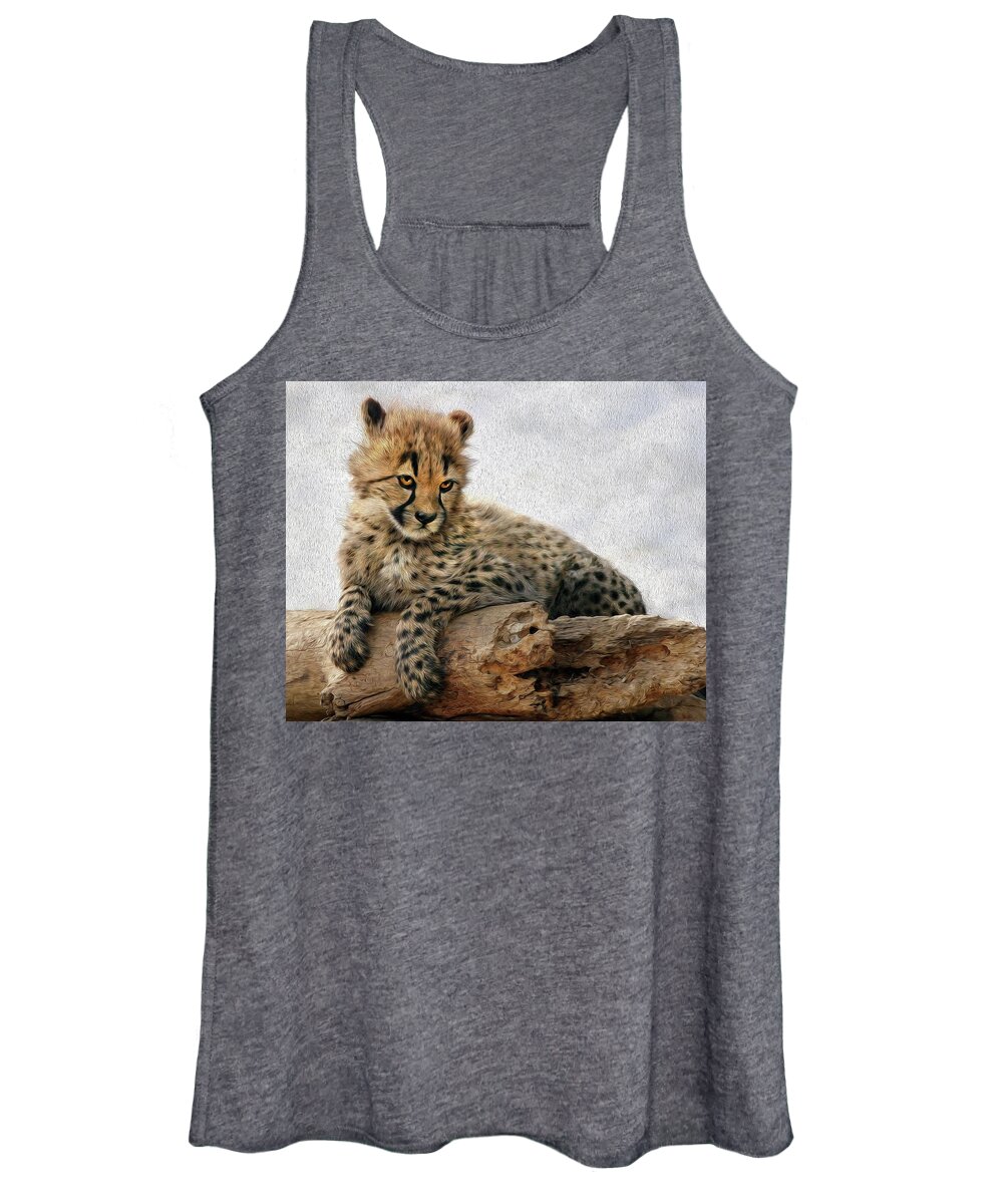 Cheetah Women's Tank Top featuring the photograph Sour Puss by Art Cole