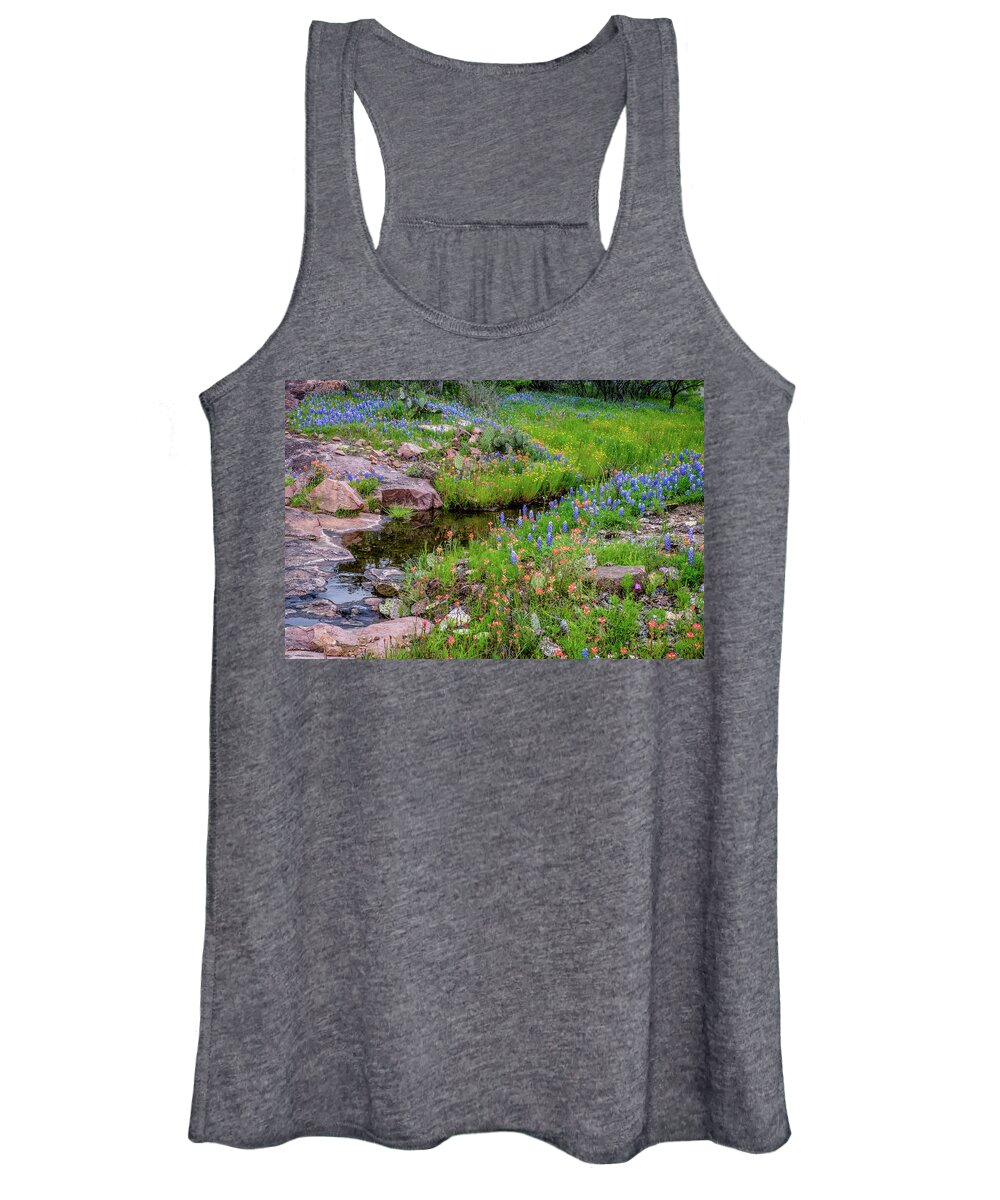 Texas Wildflowers Women's Tank Top featuring the photograph Spring Delight by Johnny Boyd