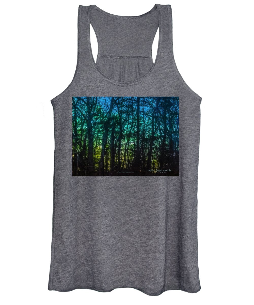 Dawn Women's Tank Top featuring the painting Stained Glass Dawn by Bill McEntee