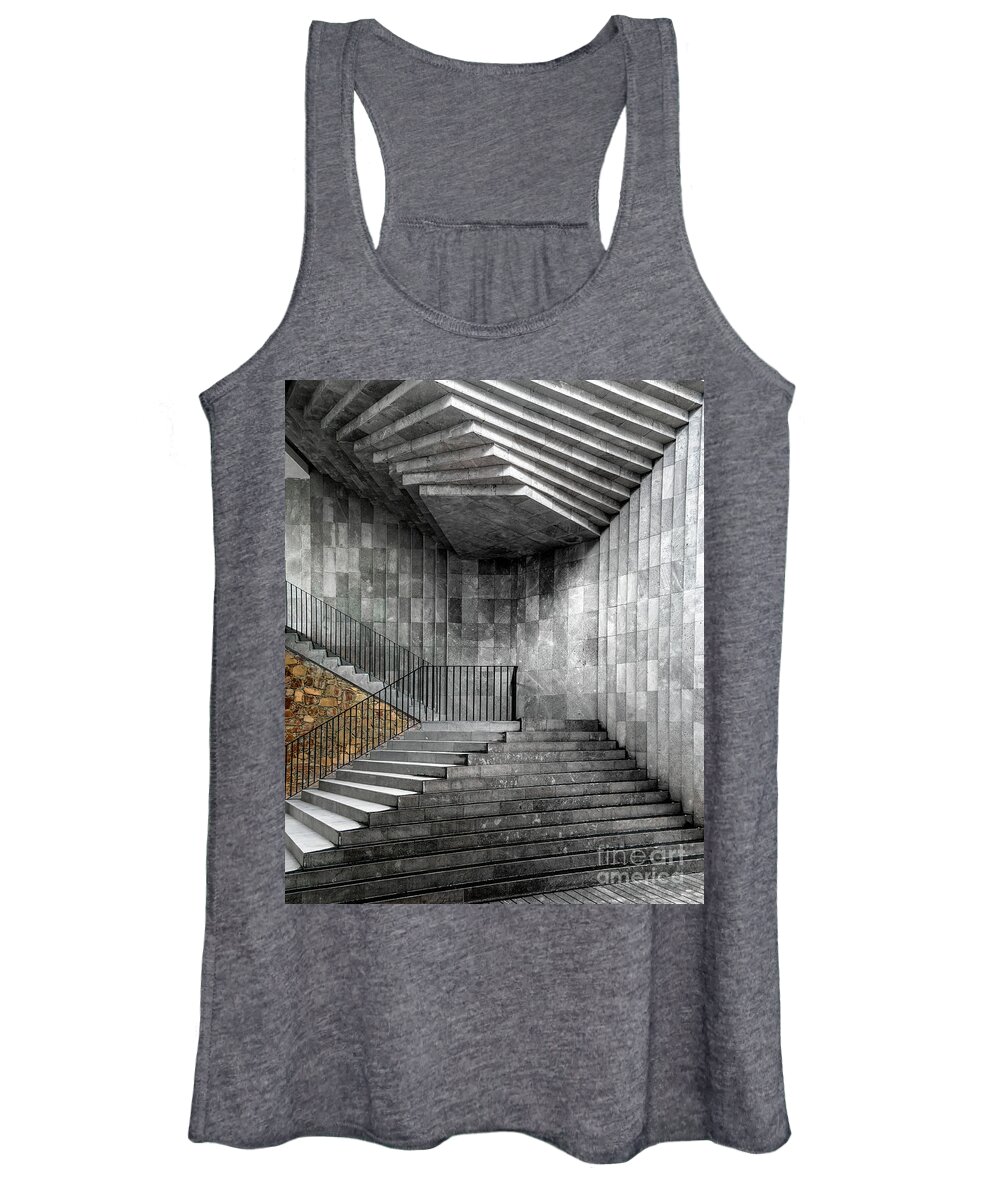 Bnw Women's Tank Top featuring the photograph Staircase Geometry by David Meznarich