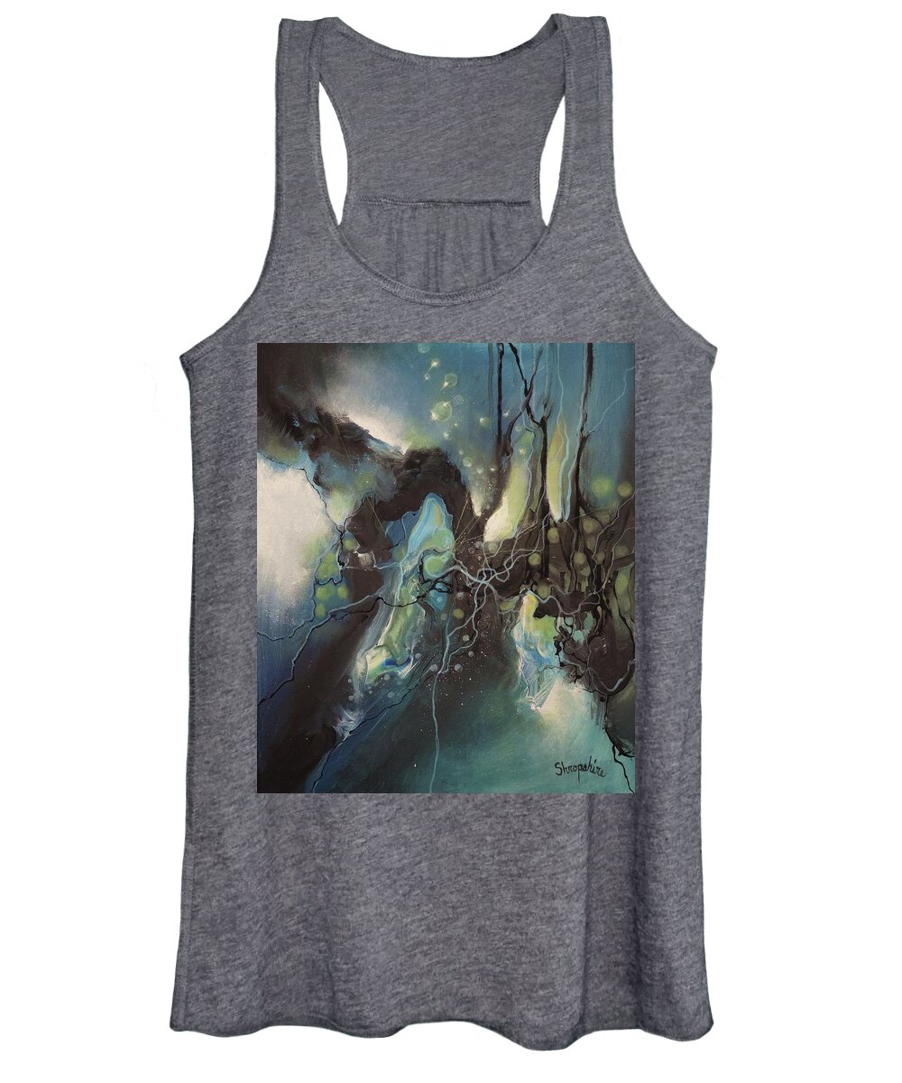 Abstract Women's Tank Top featuring the painting Submersion by Tom Shropshire