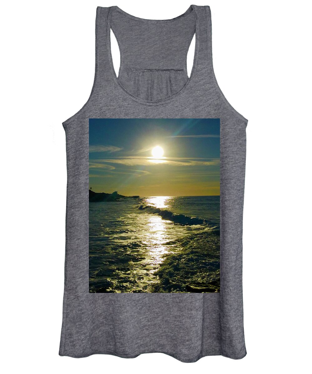 La Women's Tank Top featuring the photograph Sunset@Shell beach,San Diego by Bnte Creations