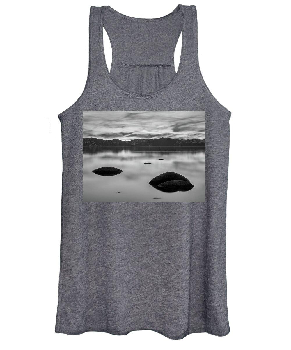 Lake Women's Tank Top featuring the photograph Sunset Stones by Martin Gollery