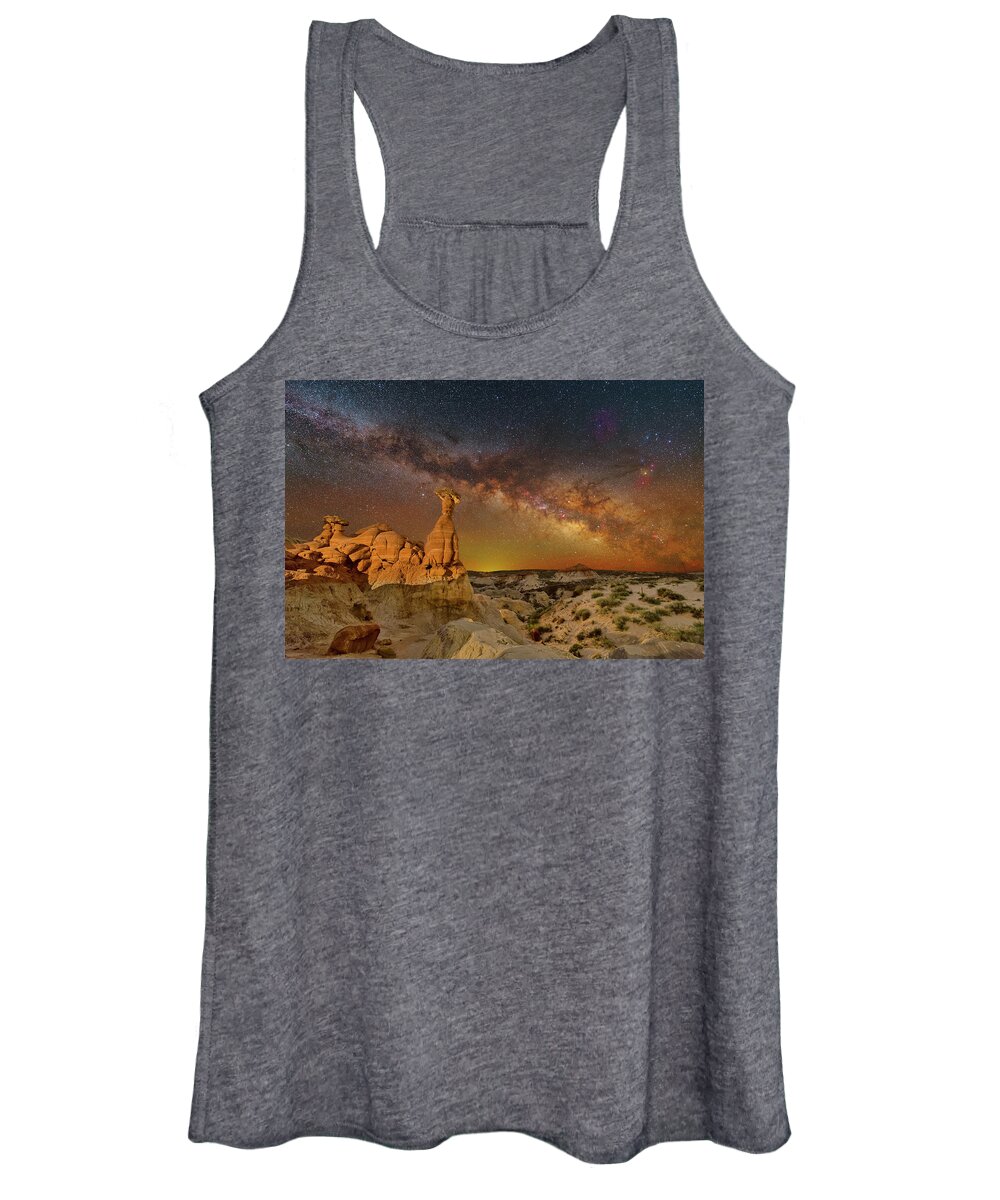 Astronomy Women's Tank Top featuring the photograph Supporting the Galaxy by Ralf Rohner