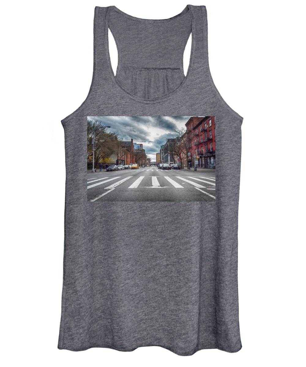  Women's Tank Top featuring the photograph Tenth Avenue Freeze Out by Alison Frank