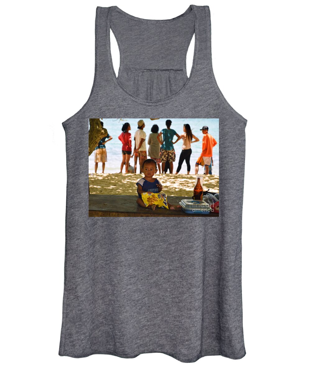 Child Women's Tank Top featuring the photograph The adult child by Yavor Mihaylov