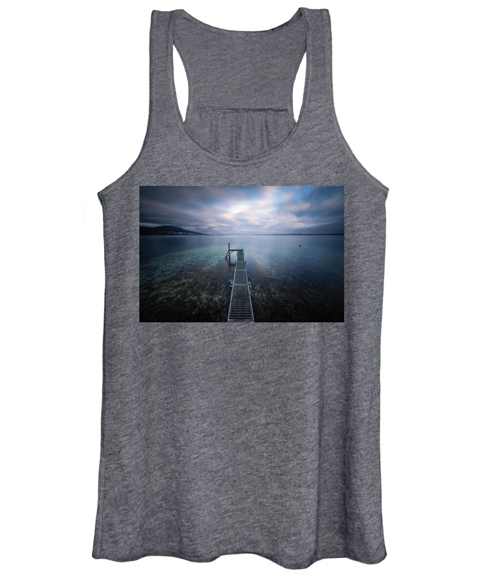 Sunrise Women's Tank Top featuring the photograph The Blue Lagoon by Dominique Dubied
