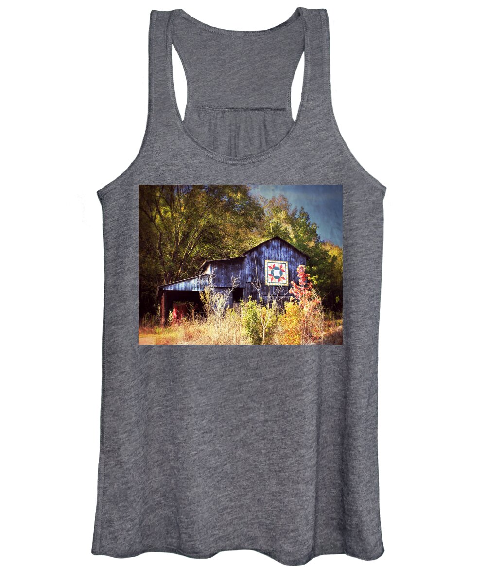 Barn Women's Tank Top featuring the photograph The Fall Quilt by Julie Hamilton