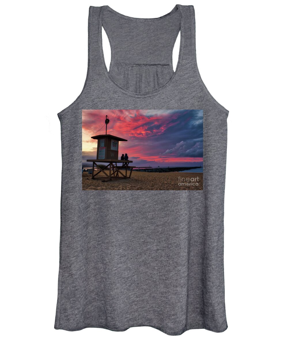 Last Women's Tank Top featuring the photograph The Last Sunrise of 2018 At The Wedge by Eddie Yerkish