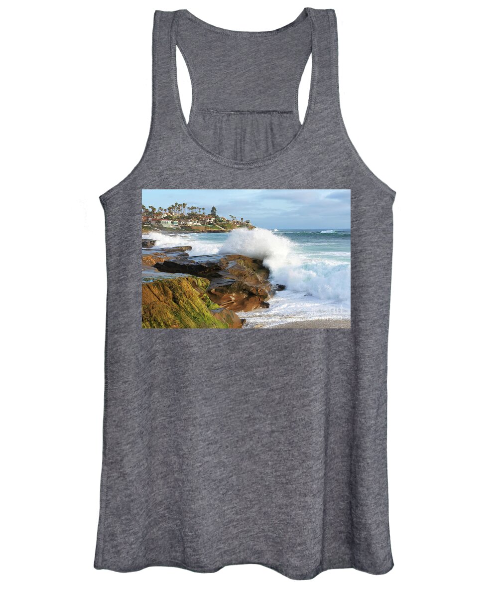 Sea Women's Tank Top featuring the photograph The Sea Was Angry That Day My Friends by Eddie Yerkish