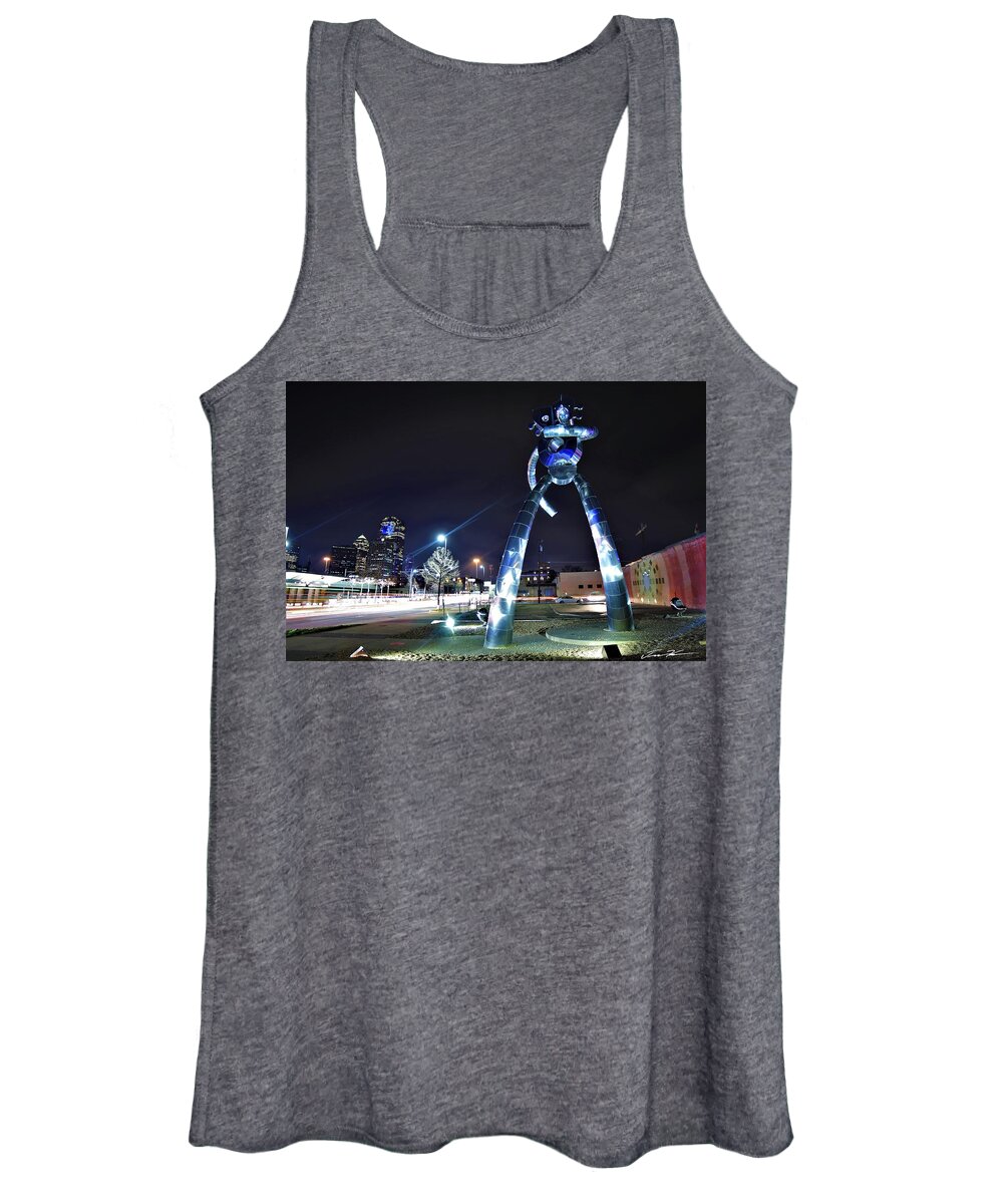 The Traveling Man Women's Tank Top featuring the photograph The Standin Man by Tim Kuret