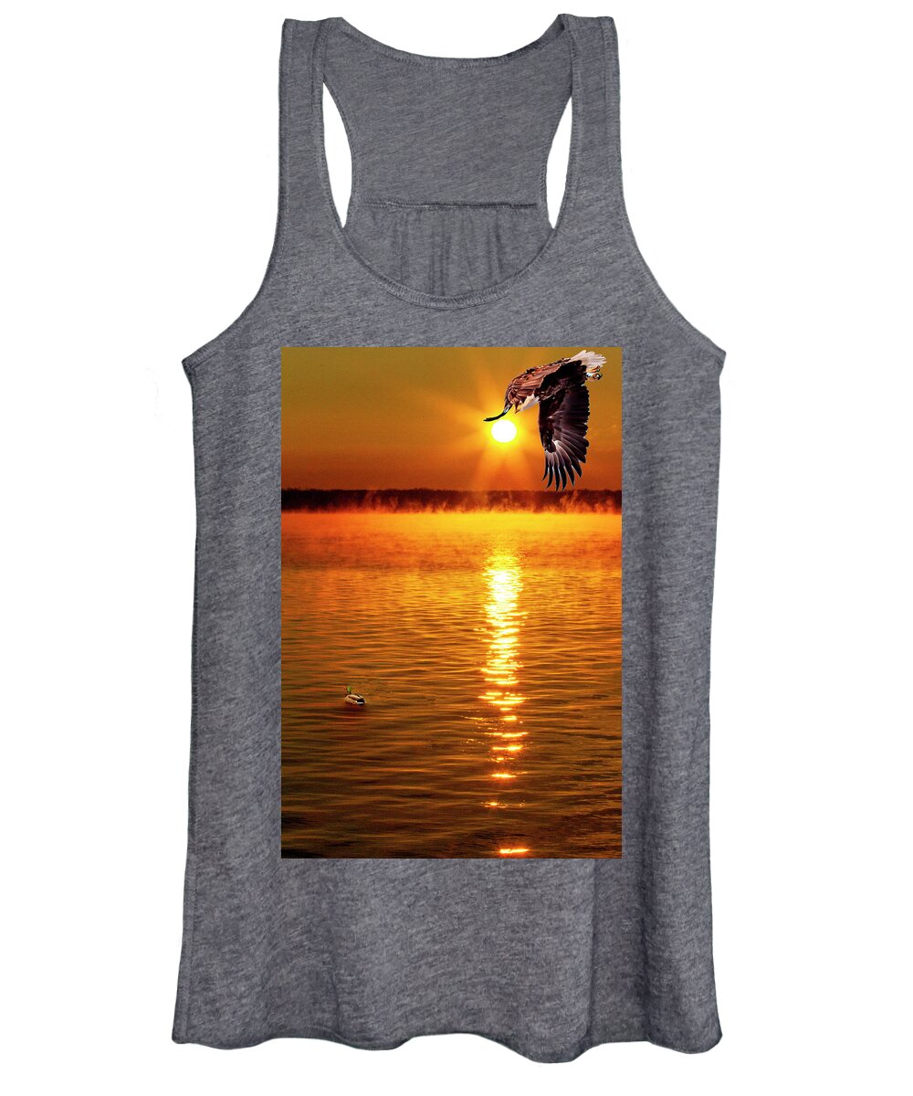 Eagle Women's Tank Top featuring the photograph The Swoop by David Wagenblatt