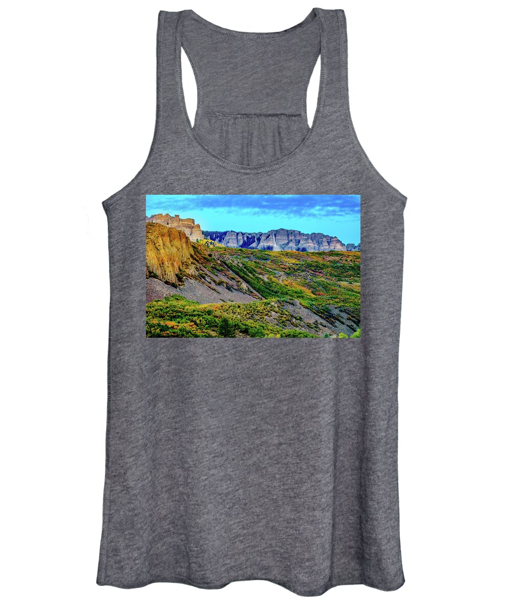 Aspens Women's Tank Top featuring the photograph The Wall by Johnny Boyd