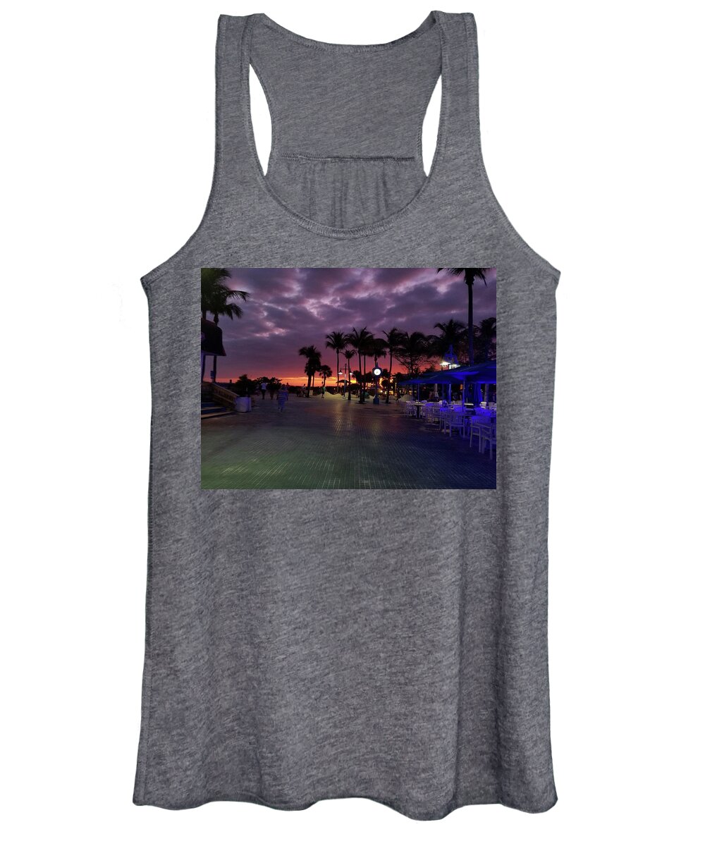 Beach Women's Tank Top featuring the photograph Time Square I by Karen Stansberry